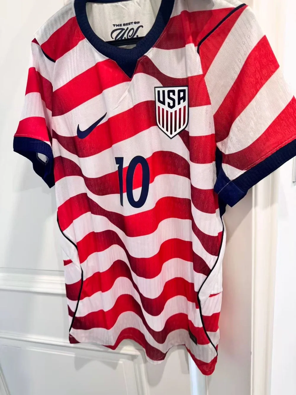 Nike USA Red & White Men's Soccer Jersey #10